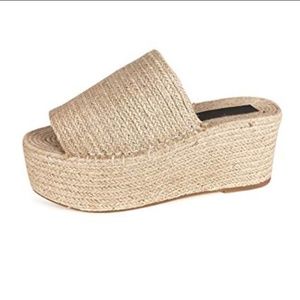 jute platform sandals zara